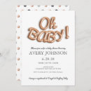 Search for rose gold polka dots invitations Oh baby