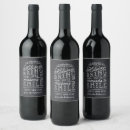 Search for happy new year wine labels Typography