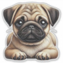 Search for pug puppy stickers Cute dog