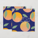 Search for orange blue save the dates Botanical