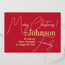 Search for real foil christmas cards Red