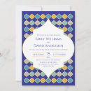 Search for royal blue and yellow wedding invitations Modern