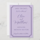 Search for lavender wedding save the dates Initials
