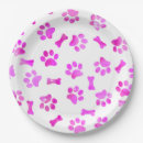 Search for paw print paper plates Pink
