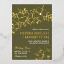 Search for olive green and gold wedding invitations Greenery