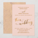 Search for gold hearts wedding invitations Typography