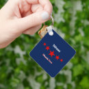 Search for star print key rings White