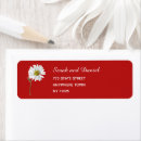 Search for white daisy return address labels Elegant