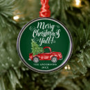 Search for truck christmas tree decorations Watercolor vintage red truck