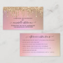 Search for aftercare business cards Makeup artist