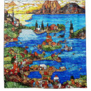 Search for stained glass shower curtains Vibrant