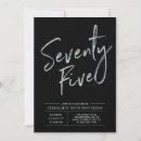 Search for silver 75th birthday invitations Chic