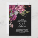 Search for pink and black 50th birthday invitations 50 years old