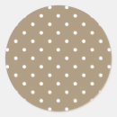 Search for brown polka dot stickers White