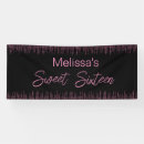 Search for black sweet 16 banners Girly