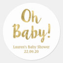 Search for white and gold baby shower stickers For her