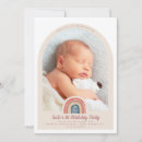 Search for photo 1st birthday invitations Rainbow