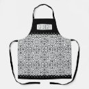 Search for black and white damask aprons Pattern