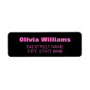 Search for neon pink return address labels Simple