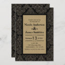 Search for black gold damask wedding invitations Elegant