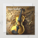 Search for violin invitations Gold