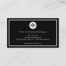Search for clothing store business cards Simple