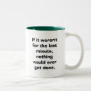 Search for last minute mugs Procrastinator