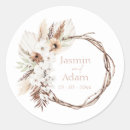 Search for floral wreath wedding stickers Boho