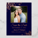 Search for navy gold save the dates Real foil