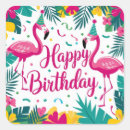 Search for flamingo birthday stickers Pink