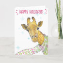Search for giraffe christmas cards Watercolor