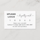 Search for rewards loyalty cards Black and white