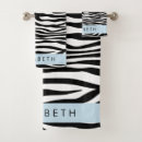 Search for black and white zebra bath towels Wild animals
