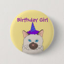 Search for birthday cat badges Cartoon