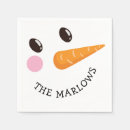 Search for snowman napkins Smiling
