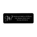 Search for monogram black return address labels Custom