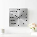 Search for brushed steel clocks Elegant