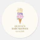 Search for ice cream baby shower stickers Watercolor