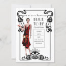 Search for flapper stamps invitations Black gold