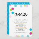 Search for confetti 1st birthday invitations First