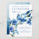 Search for navy blue floral sweet 16 invitations Flowers