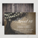 Search for vintage sweet 16 invitations Rustic