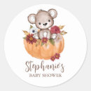 Search for pumpkin baby shower stickers Teddy bear