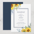 Search for navy blue and sunflower wedding invitations Modern