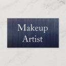 Search for metallic silver business cards Makeup artist