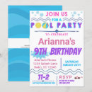 Search for teen swim birthday invitations Beach