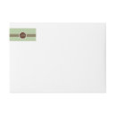 Search for green wedding return address labels Initials