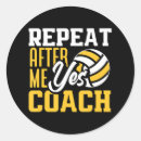 Search for funny volleyball stickers Coach
