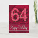 Search for 64th birthday cards 64 years old