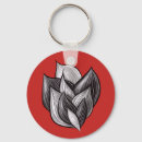 Search for minimalist abstract key rings Pattern